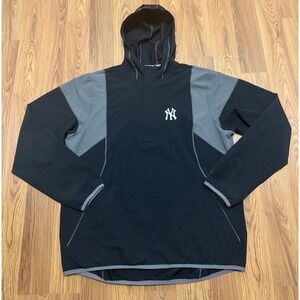 Majestic New York Yankees Pullover Hoodie Jacket Men's Large Black MLB